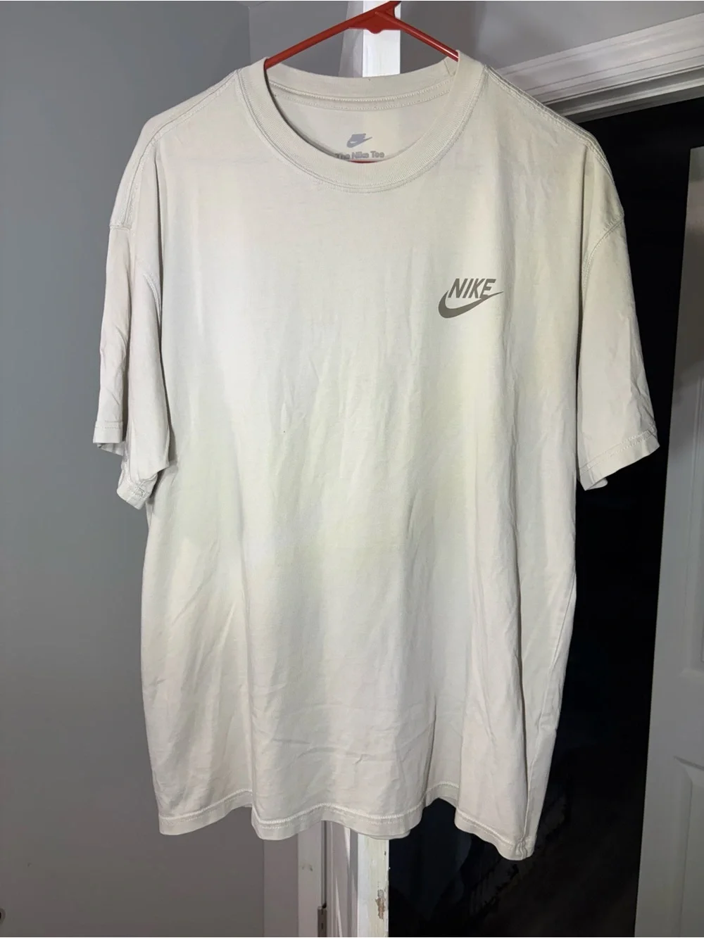 Nike International T-shirt Mens Large Short Sleeve Graphic Retro White Logo